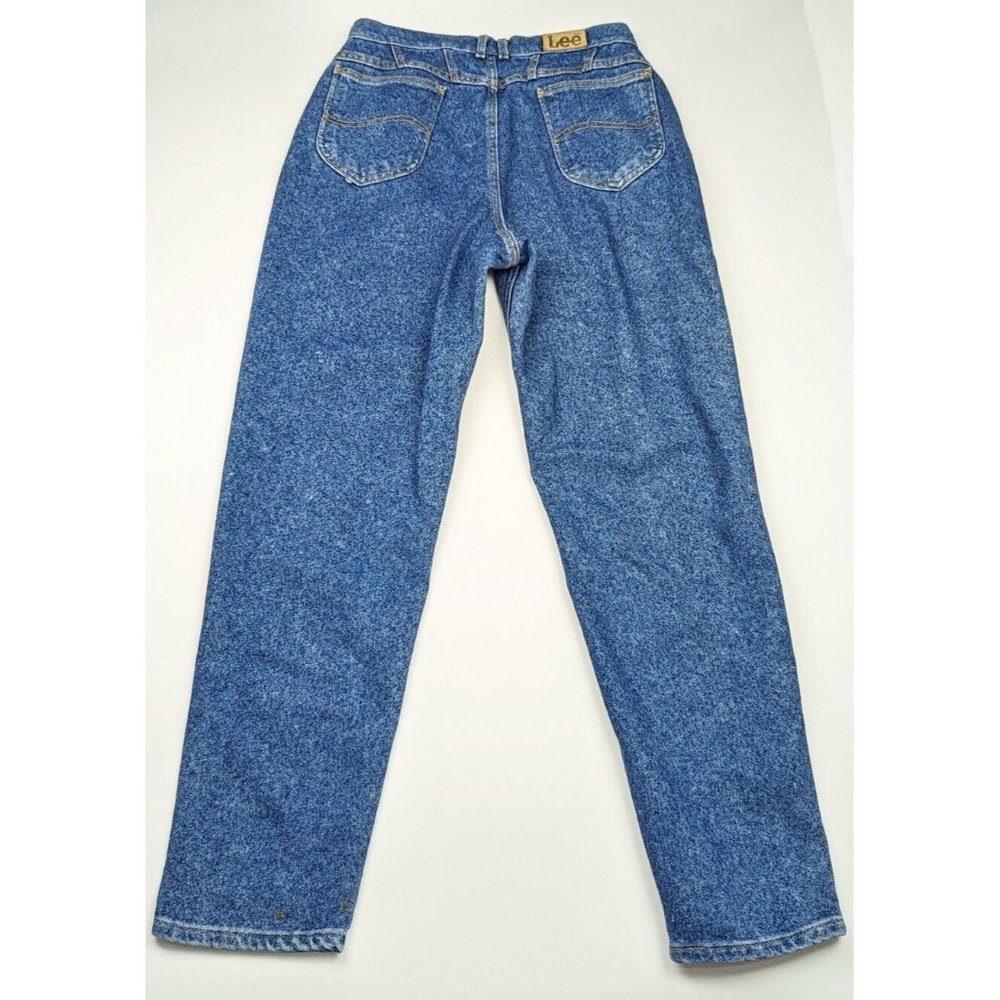 Vintage 90s Jeans Blue Mom High Waist Rise Misses Size 14 M Lee Made in USA - Picture 3 of 5